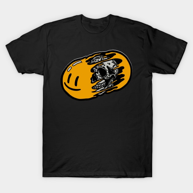 emoji apocalypse zombie smiley face T-Shirt by masterpiecesai